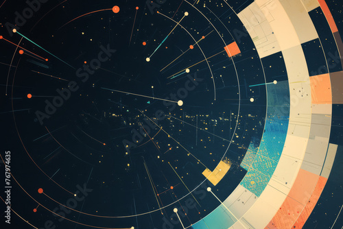 Colorful geometric sky map