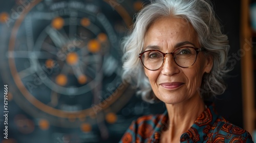 Woman With Glasses Posing for Picture