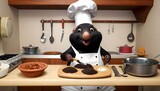 A Mole Chef Preparing A Delicious Meal In A Tiny K