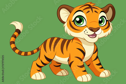 baby Tiger  vector art illustration