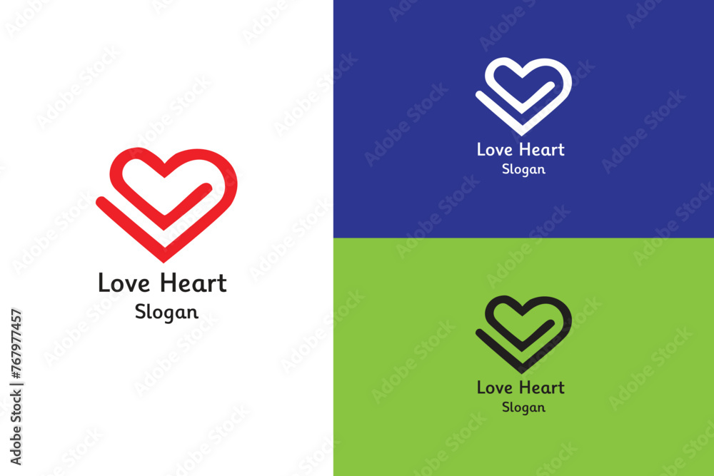 Love Heart Template