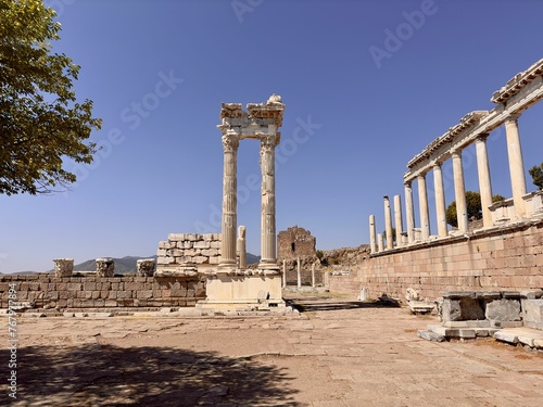 Scenic shot of ancient architecture on a sunny day in Ancient City, Izmir, Turkey