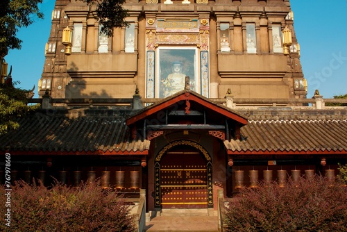 Scenic view of Longxing Temple in Pengzhou, Chengdu, Sichuan, China photo