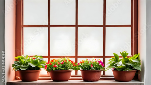 Window  flowers  frame  illustration  Vector home  decoration  wood  glass  light  wall  architecture  pot  plants     Window with flowers    window with flowers in pots  background  wallpaper