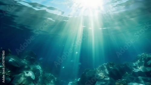 Wallpaper Mural Sun Rays underwater Torontodigital.ca