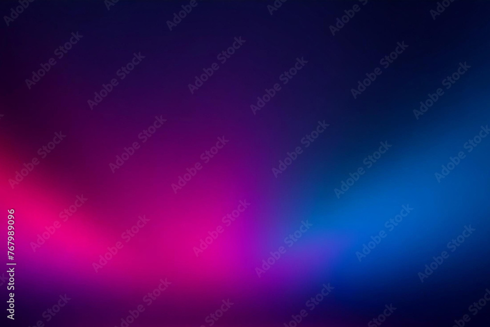 Defocused blue pink red ultraviolet radiance soft texture on dark black abstract empty space background.Neon blur arctic,north-polar glow. Color light overlay.Copy space.