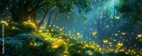 A Magical Glowing Forest