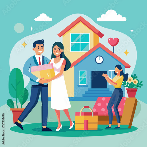 Visualize the joy of a newlywed couple furnishing their first home together with the help of a personal loan