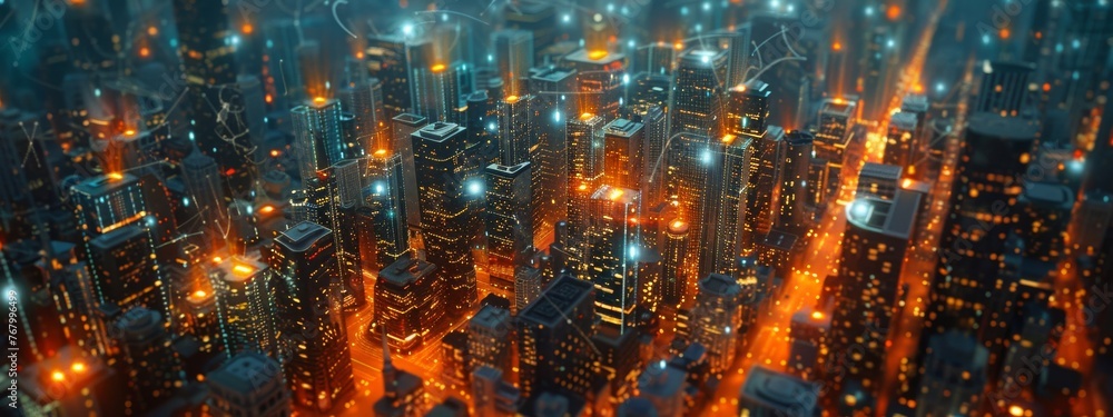 Futuristic reinterpretation of a 60s space-age office, with AI assistants and holographic displays. Futuristic reinterpretation of a 60s space-age office, with AI assistants and holographic displays.
