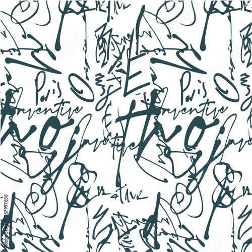 Scribble text writings pattern