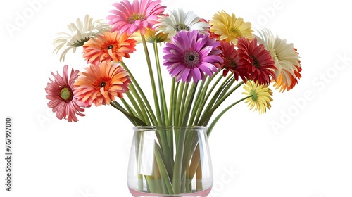 Wallpaper Mural Colorful daisy Bouquet in a transparent vase Torontodigital.ca