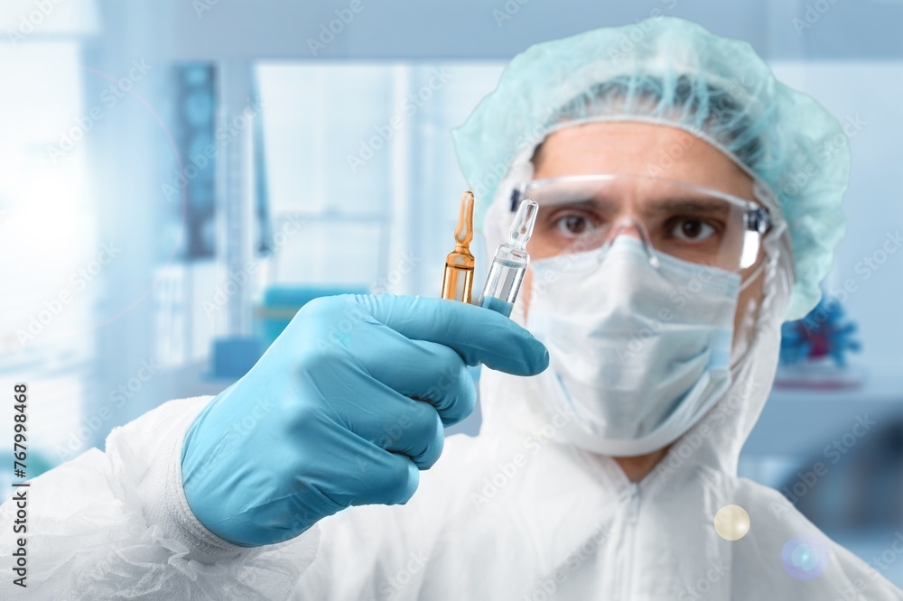 Science concept, doctor in laboratory hold sample Science concept, doctor in laboratory hold sample