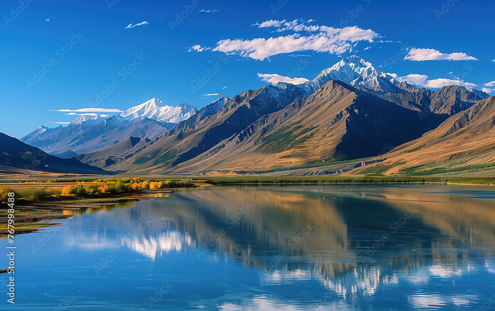 China Tibet landscape scenery,created with Generative AI tecnology.