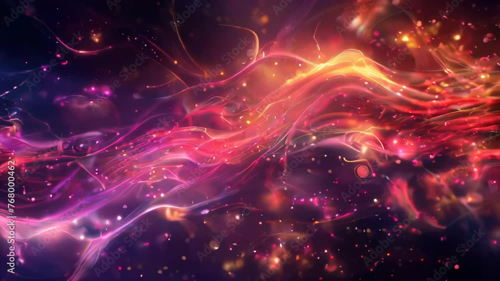 Abstract background with glowing lines and particles. Vector illustration for design. Abstract background with glowing lines and particles. Vector illustration for design.