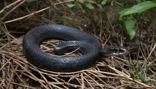 A Cobra Weaving Through A Dense Thicket