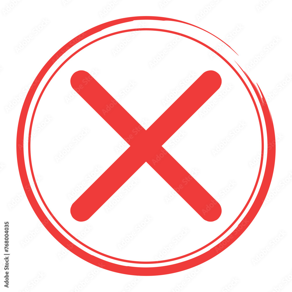 Obraz premium Hand Drawn Check And Wrong Mark