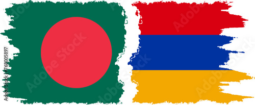 Armenia and Bangladesh grunge flags connection vector Free Download Armenia and Bangladesh grunge flags connection vector - GFXLoad