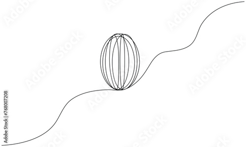 Vector in one continuous line drawing of easter eggs art minimalist illustration greeting banner design 
