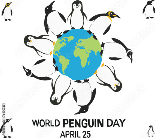 world penguin day is celebrated every year on 25 april.
