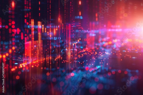 The visualization of a stock market investment trading graph background serves as a snapshot of the dynamic international financial landscape. Machine-generated.