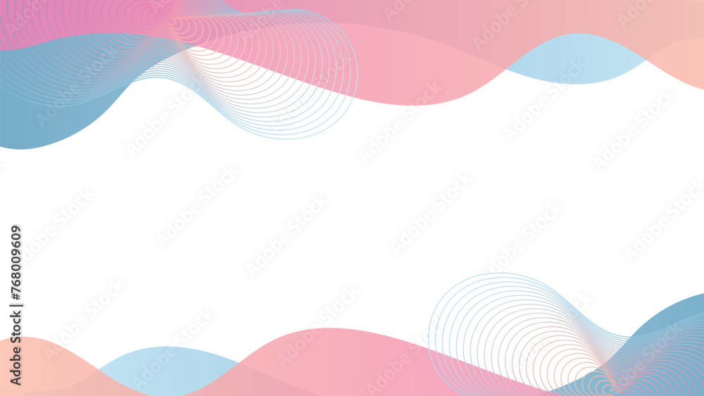 Fototapeta premium Vector abstract colorful wave style background template powerpoint