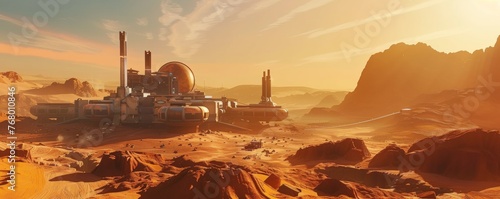 Virtual reality tour of a future Mars colony