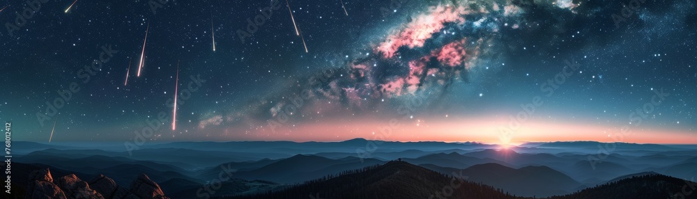 Naklejka premium Augmented reality guide to upcoming astronomical events from meteor showers to eclipses