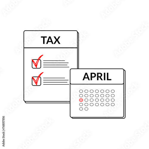 Tax day illustration 15 April
