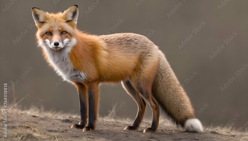 A Fox With Its Fur Puffed Up Looking Bigger
