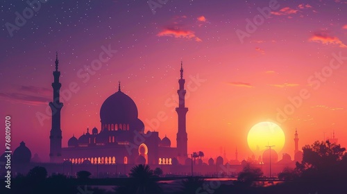 Islamic wallpaper background, Ramadan background, Eid al-Adha. © Media Srock