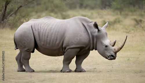 A Rhinoceros In A Safari Setting © Haider