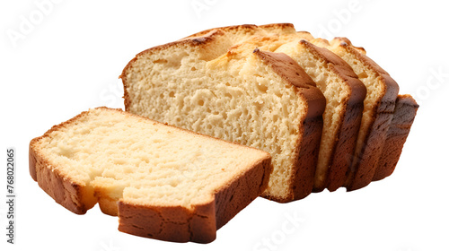 Slices of a Plain Vanilla Cake Isolated on a Transparent Backdrop - PNG Cutout