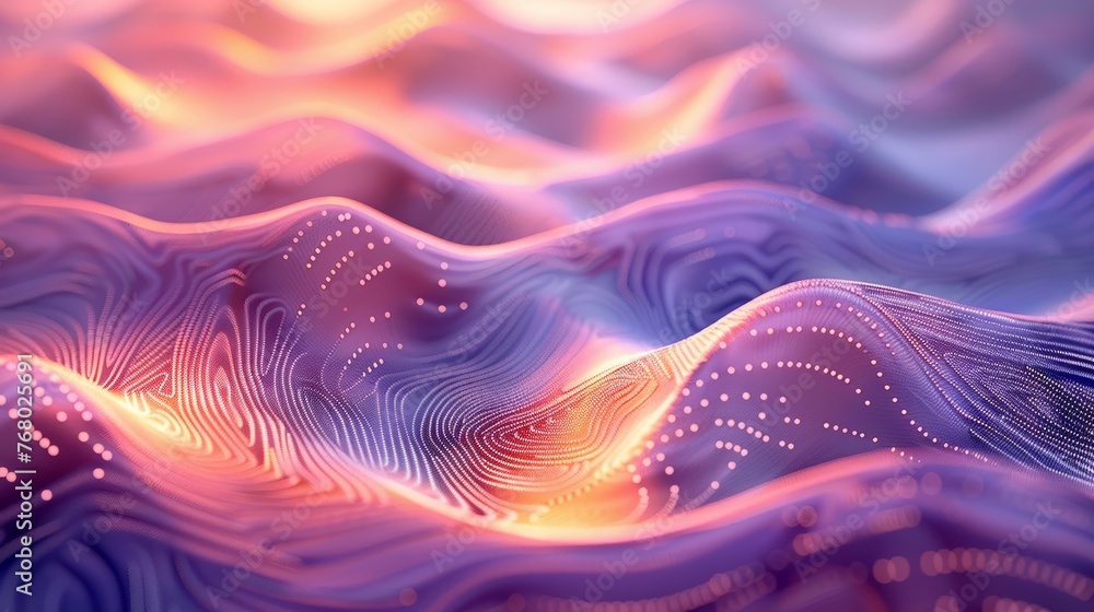 Obraz premium Wide angle of a light-infused abstract pattern with a gentle gradient