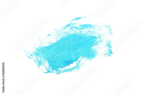 Blue watercolor paint brush stroke isolated on transparent background. watercolor png.