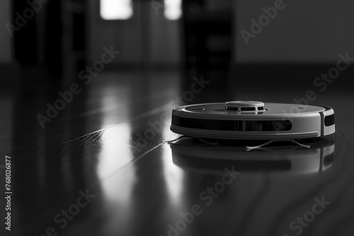 a robotic vacuum cleaning your apartment