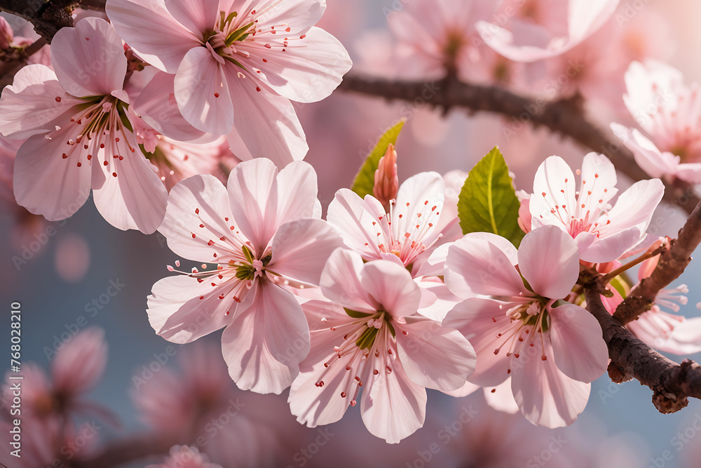 Obraz premium cherry blossoms in spring. Generative ai.
