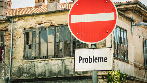 Принти на полотні Signposts the direct way to solution versus to problem