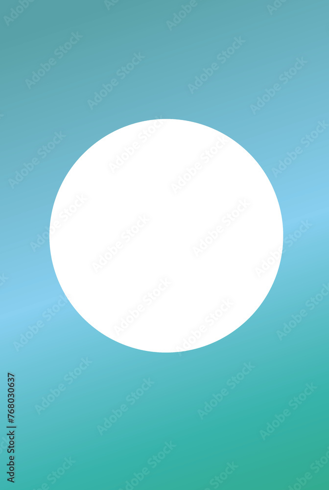 blue and green gradient frame with a circle in the middle without background