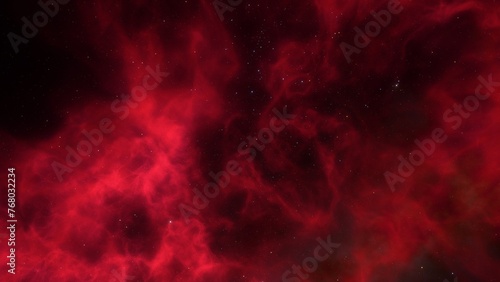 Cosmic background with a blue purple nebula and stars 