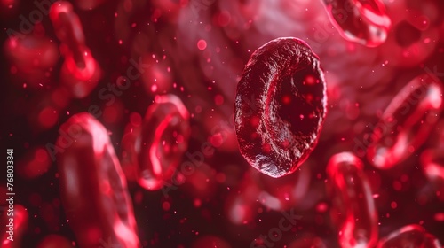 A microscopic view of red blood cells moving through an artery, highlighting the complexity of the human circulatory system.