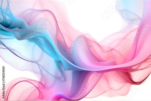 Abstract waves of colored smoke pastel colors, white background, colorful smoke abstraction © DALITALI 41848