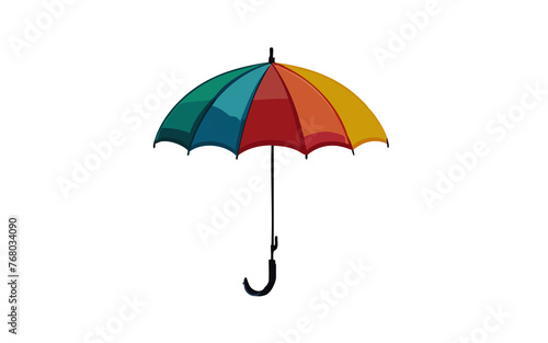 illustrazione di ombrello da pioggia aperto colorato photo