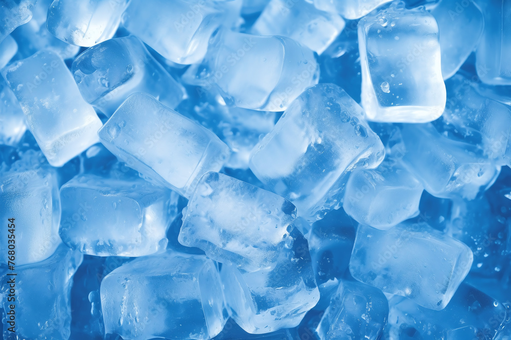 Ice cubes texture background