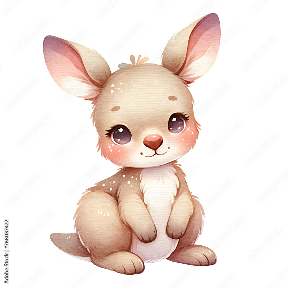 Cute jungle safari baby animal kangaroo clipart Cute jungle safari baby animal kangaroo clipart