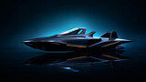Minimalistic design of futuristic electric canoe