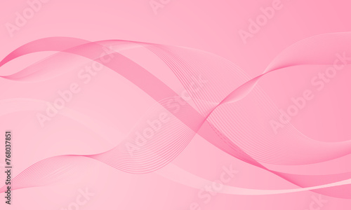 soft pink smooth lines wave curves with soft gradient abstract background