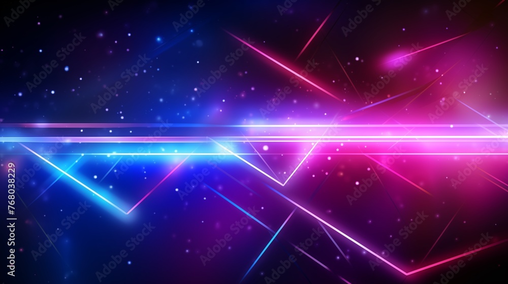 Bokeh lights and pink-blue blazing neon lines set against an abstract background. Concept of data transfer. Digital background Illustrations . Bokeh lights and pink-blue blazing neon lines set against an abstract background. Concept of data transfer. Digital background Illustrations .