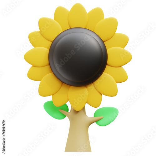 Sunflower 3d icon
