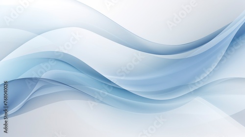 Abstract background with smooth lines in blue and white colors