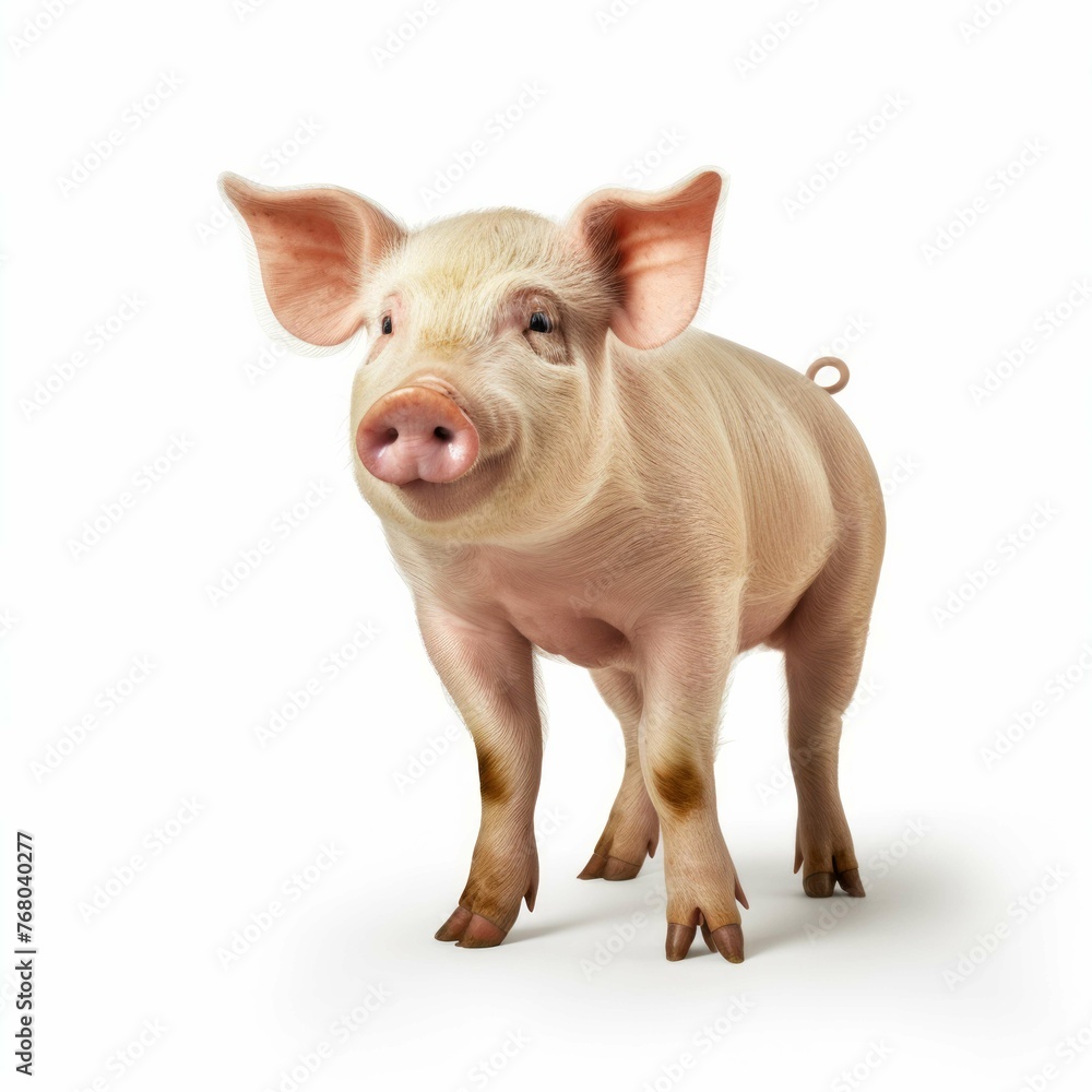 Pig isolated on white background